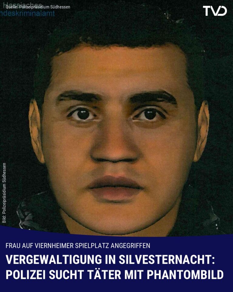 Vergewaltigung in der Silvesternacht: Polizei sucht Täter mit Phantombild