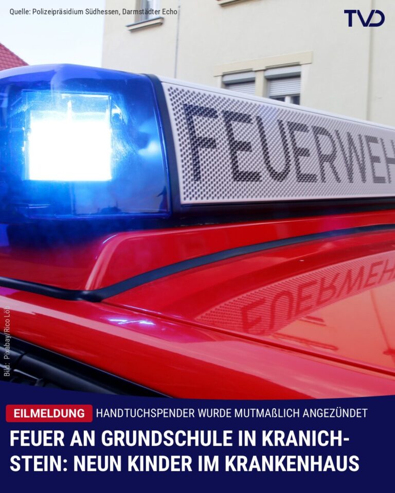 Feuer in Kranichsteiner Grundschule: Mehrere Kinder im Krankenhaus