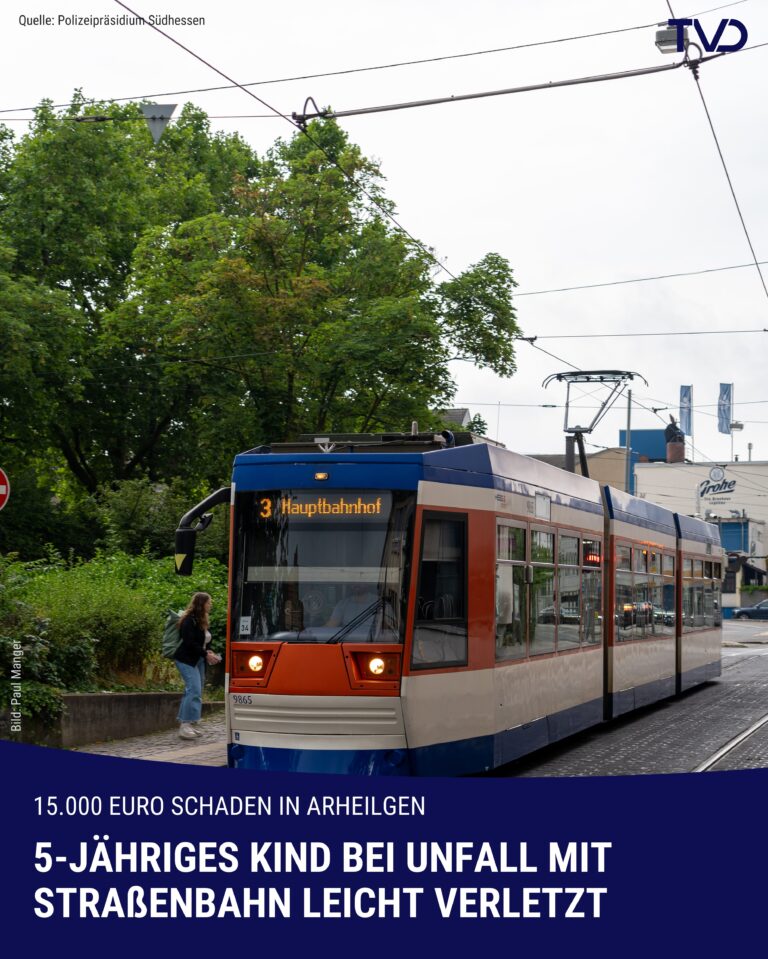 Verkehrsunfall zwischen Pkw und Straßenbahn