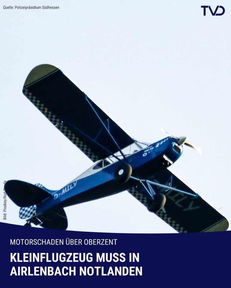 Kleinflugzeug muss in Oberzent notlanden
