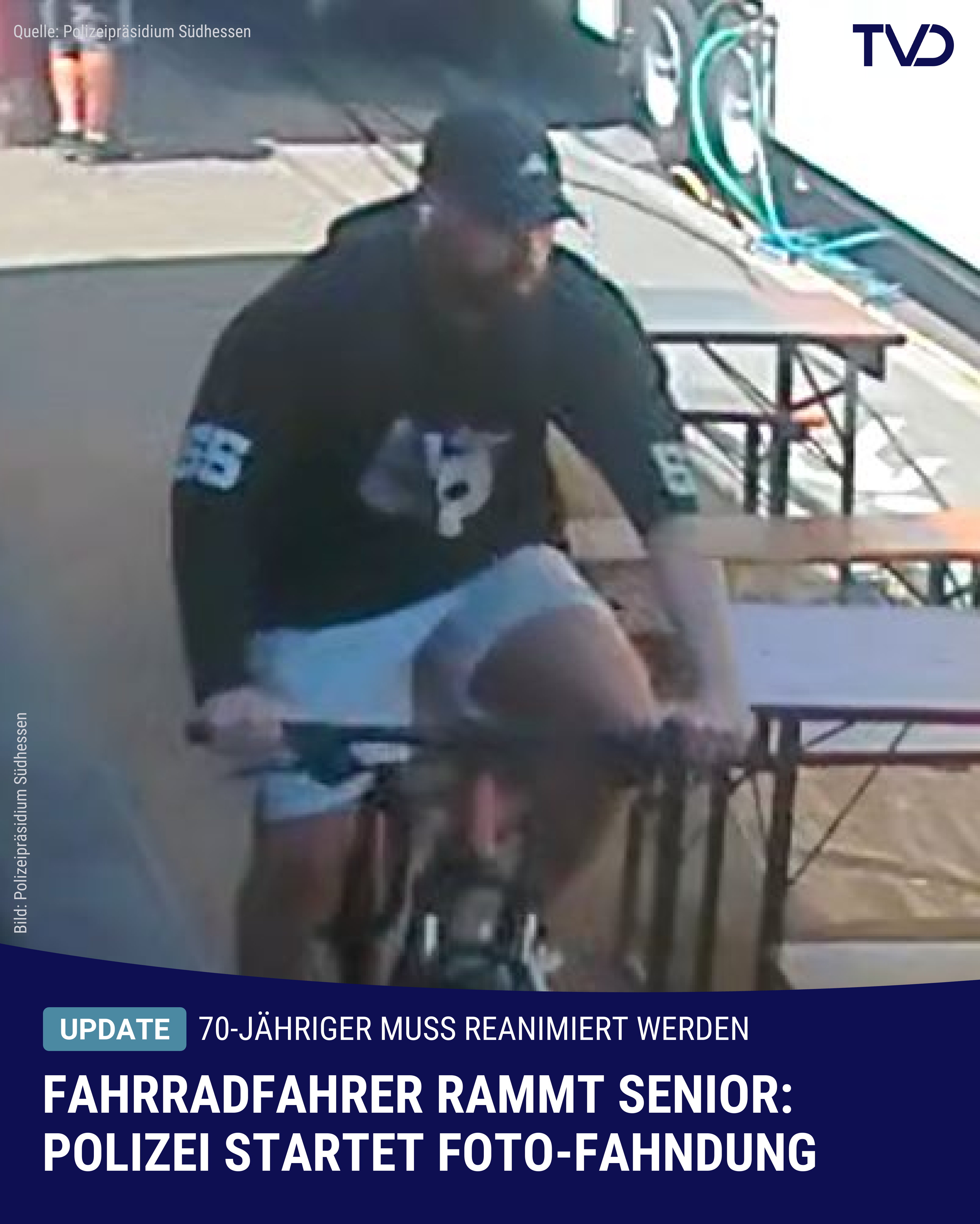 Radfahrer rammt Senior: Foto-Fahndung nach Radler