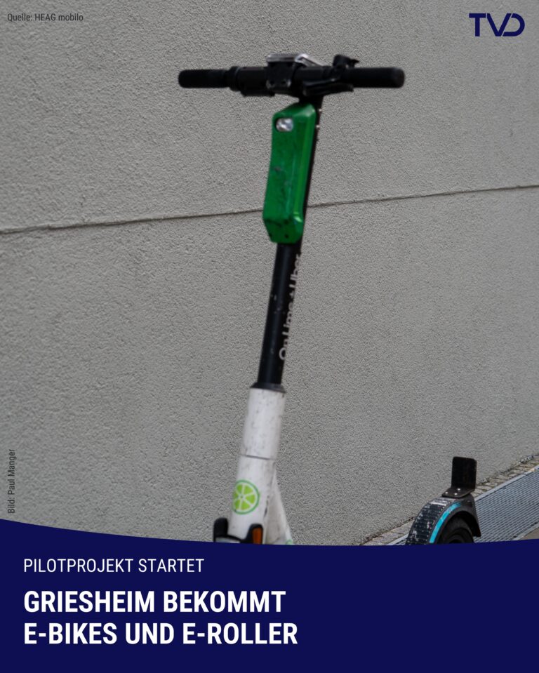 Heag startet Pilotprojekt mit E-Rollern und E-Bikes in Griesheim