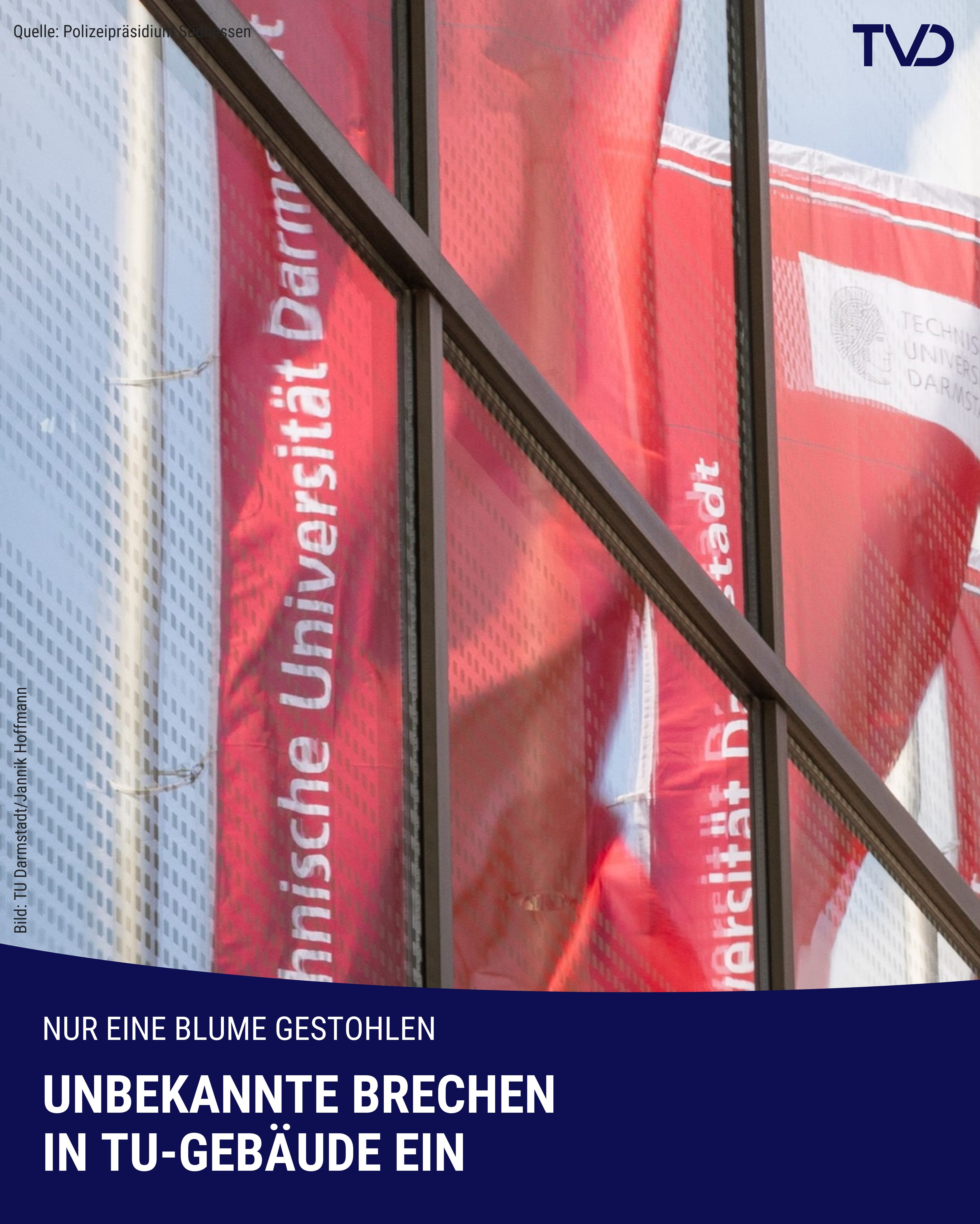 Unbekannte brechen in TU-Gebäude ein