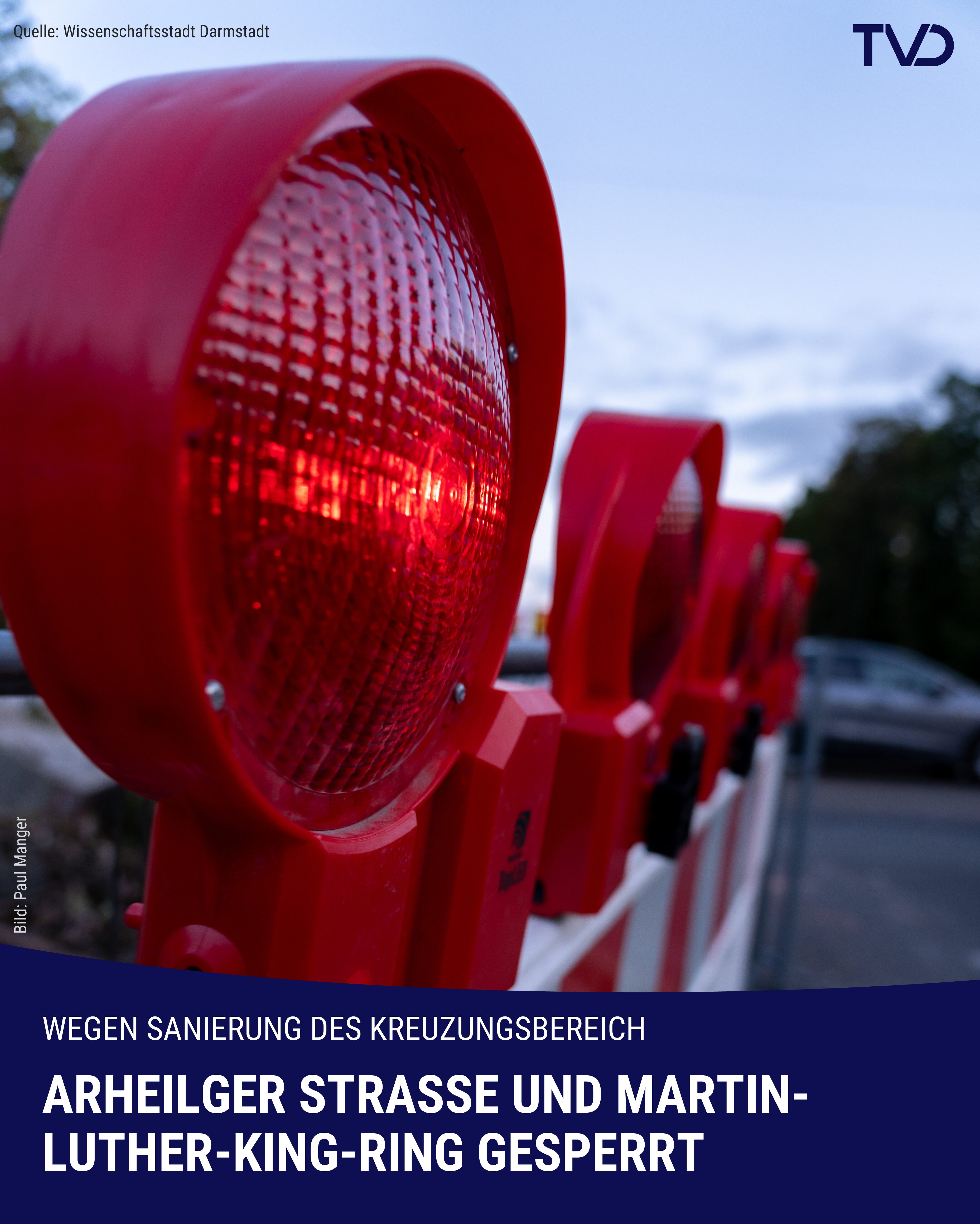 Kreuzung Arheilger Straße und Martin-Luther-King-Ring wird saniert