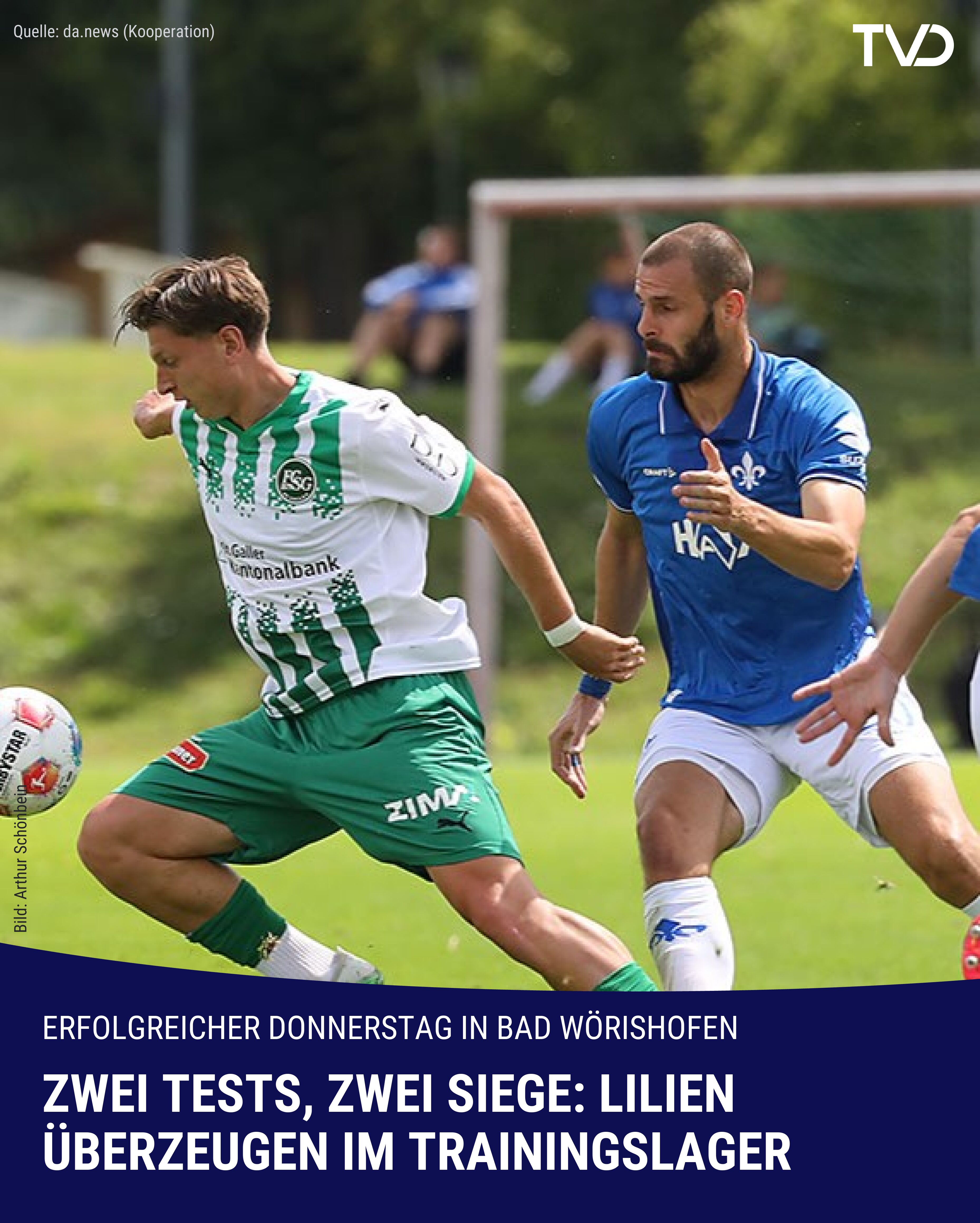 Zwei Tests, zwei Siege: Erfolgreicher Donnerstag im Lilien-Trainingslager