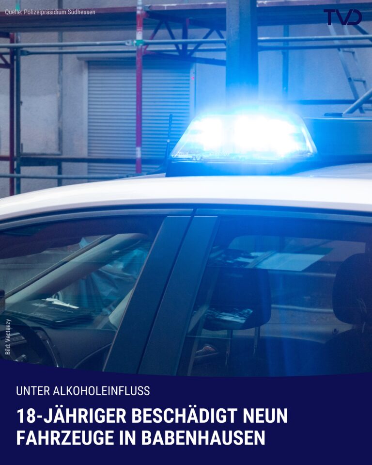 18-jährige beschädigt neun Autos am Bahnhof Babenhausen