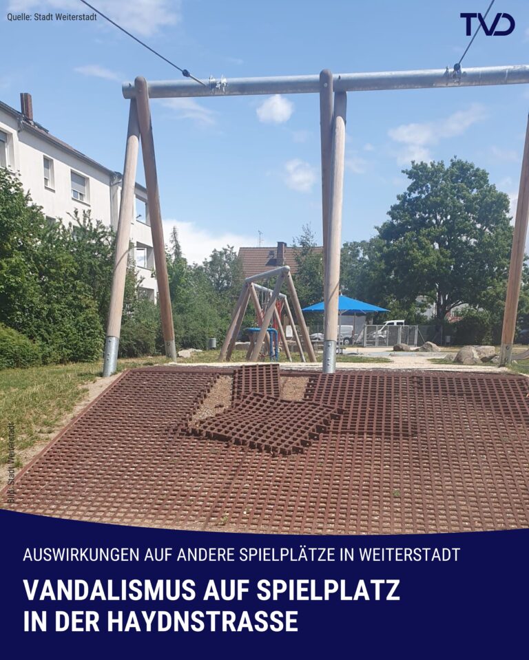 Erneut Vandalismus auf Weiterstädter Spielplatz