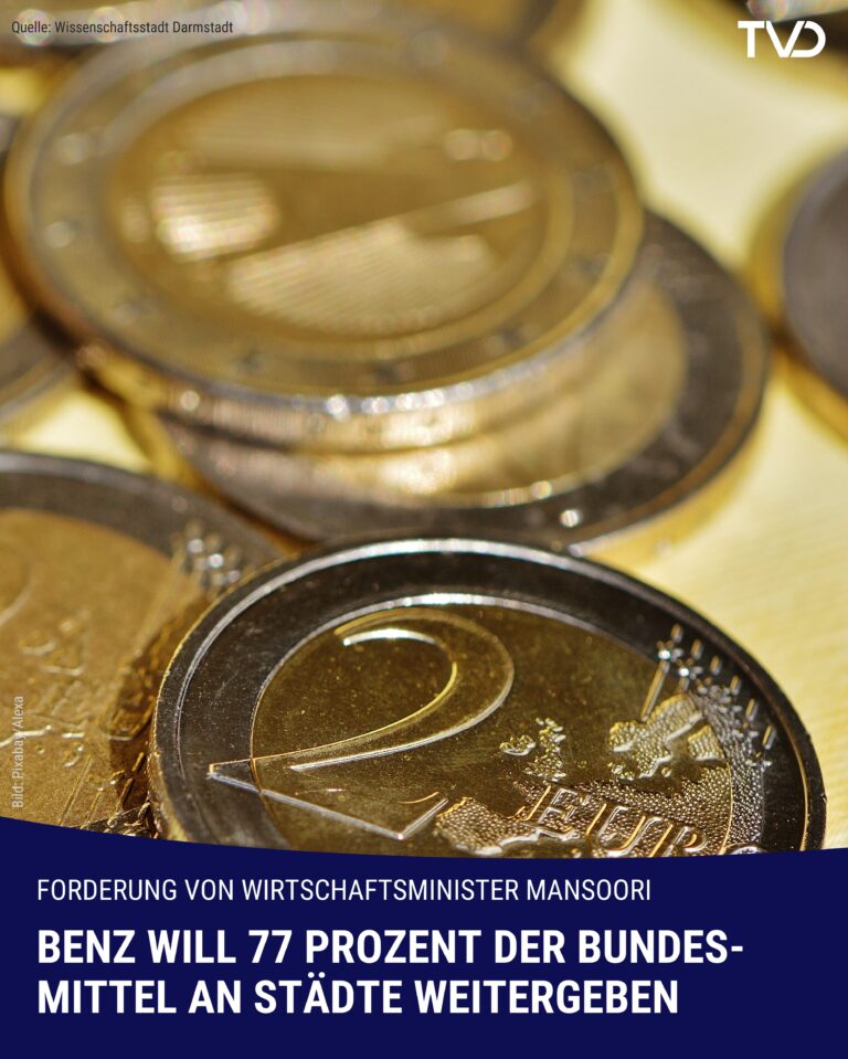 Benz will 77 Prozent von Bundesmitteln an Kommunen geben