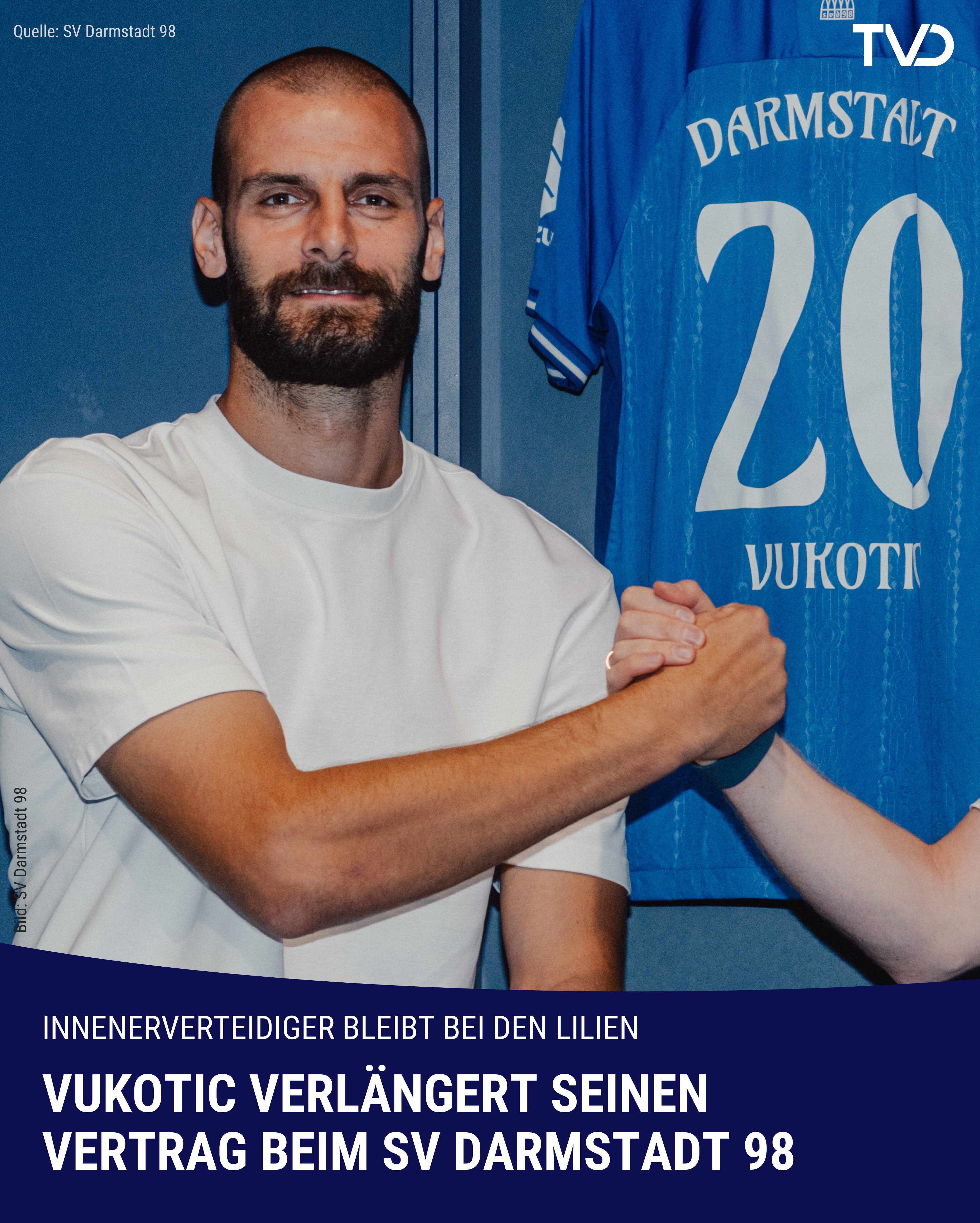Vukotic verlängert Vertrag bei den Lilien