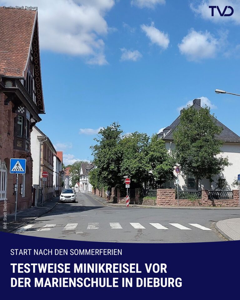 Dieburg testet Minikreisel vor der Marienschule