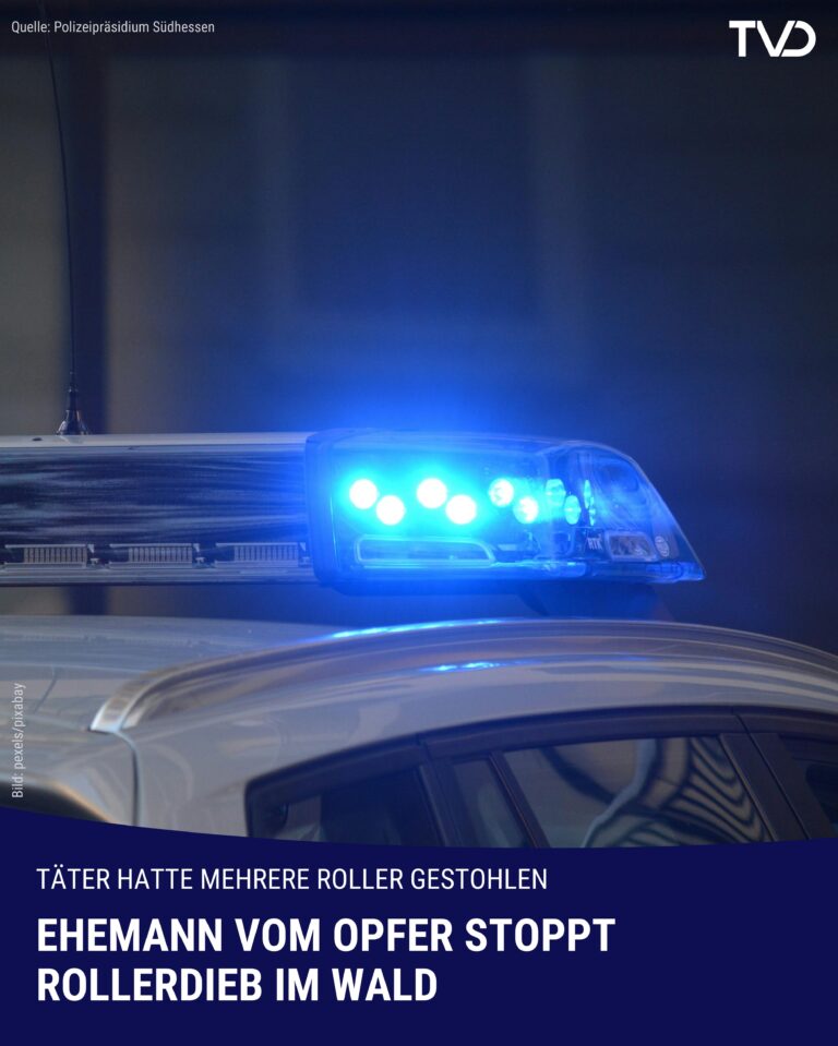 Ehemann des Opfers erwischt Rollerdieb