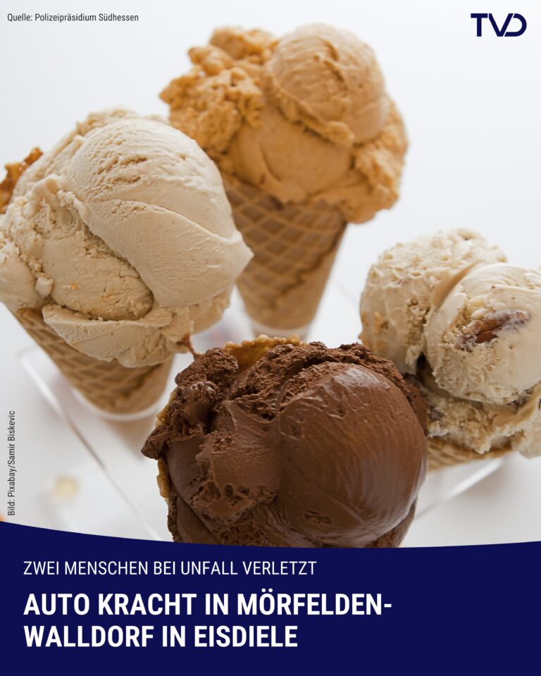 Auto kracht in Mörfelden-Walldorf in Eisdiele