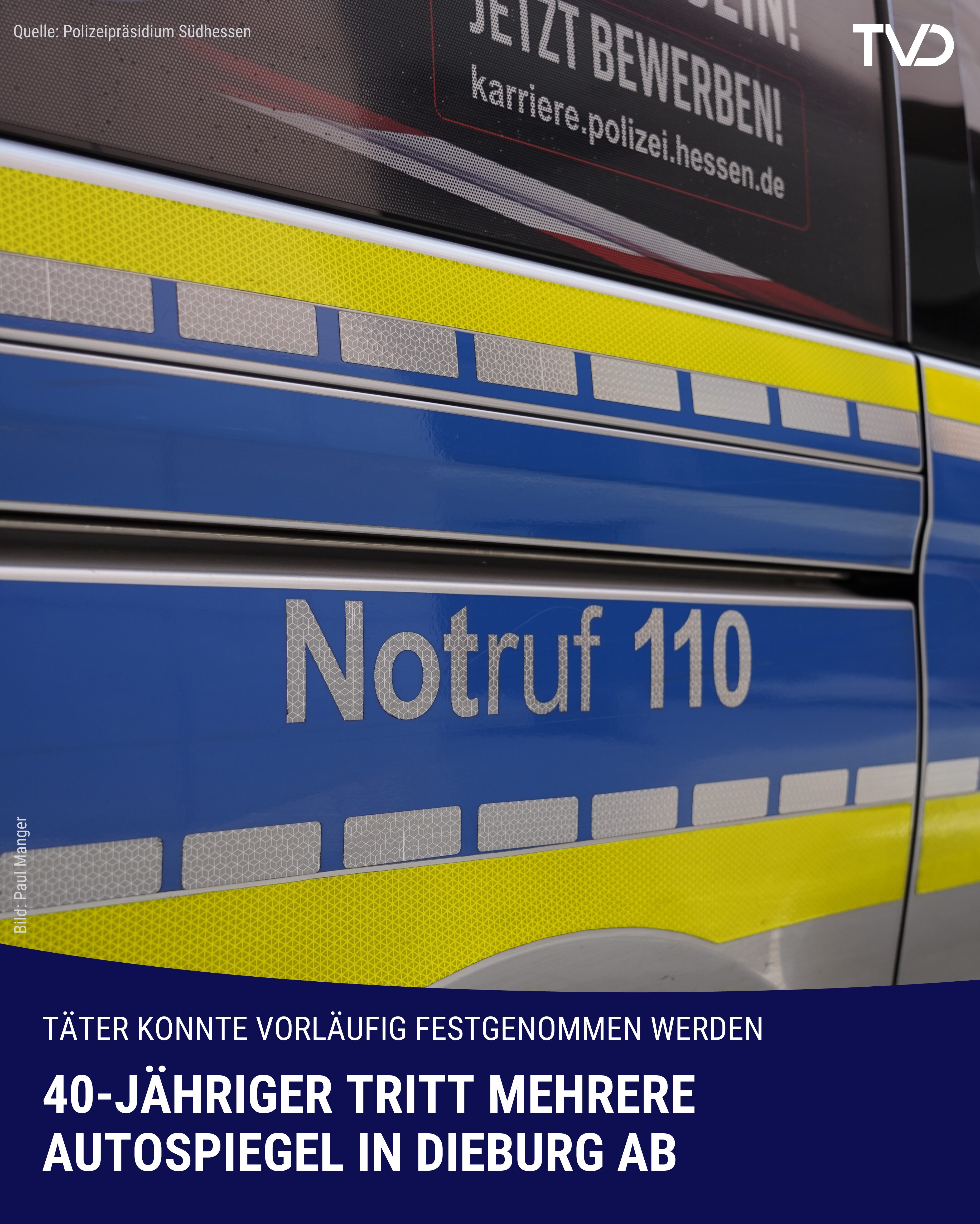 Mehrere Autospiegel in Dieburg abgetreten