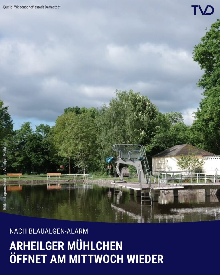 Nach Blaualgen-Alarm: Arheilger Mühlchen seit Mittwoch wieder offen