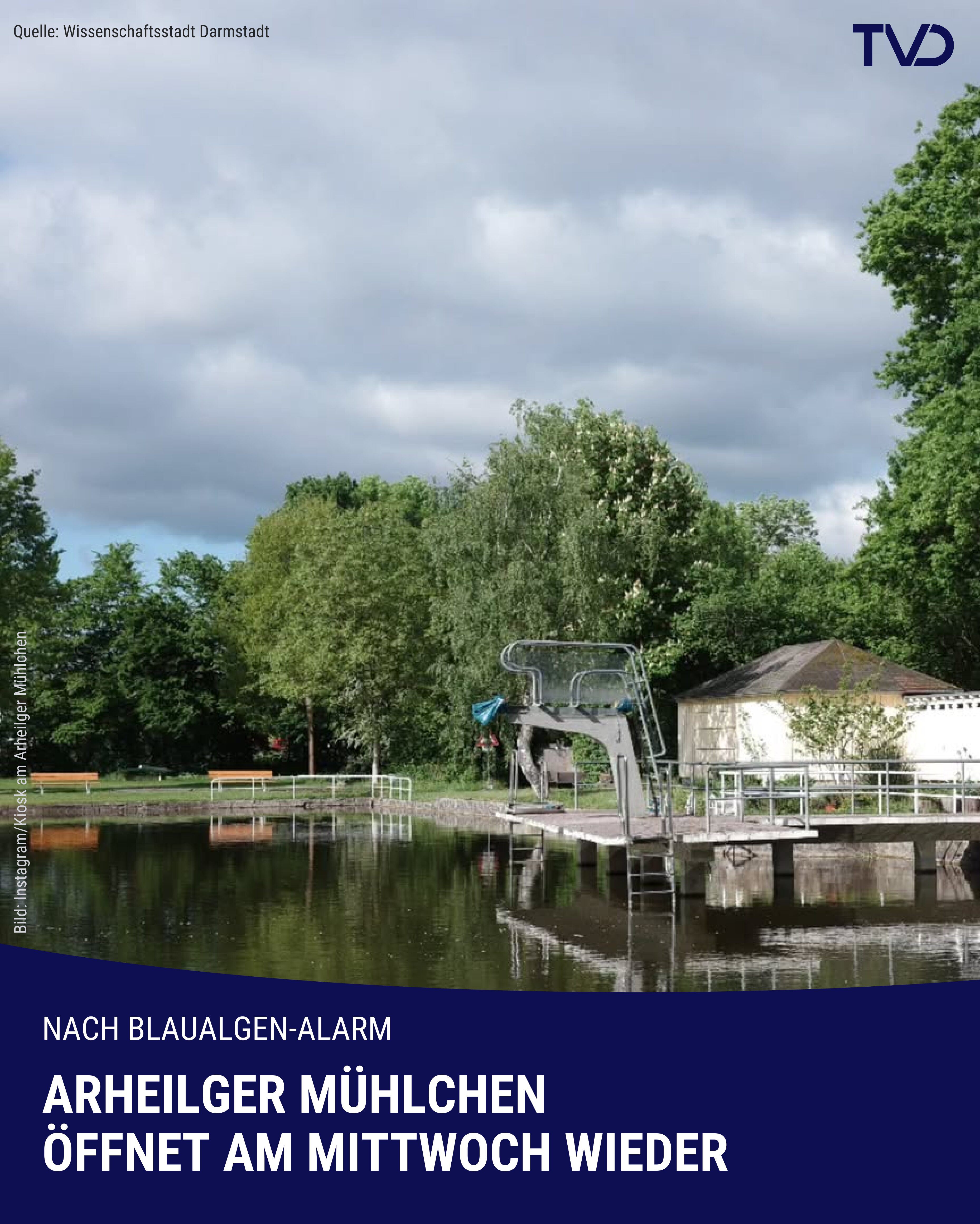 Nach Blaualgen-Alarm: Arheilger Mühlchen seit Mittwoch wieder offen