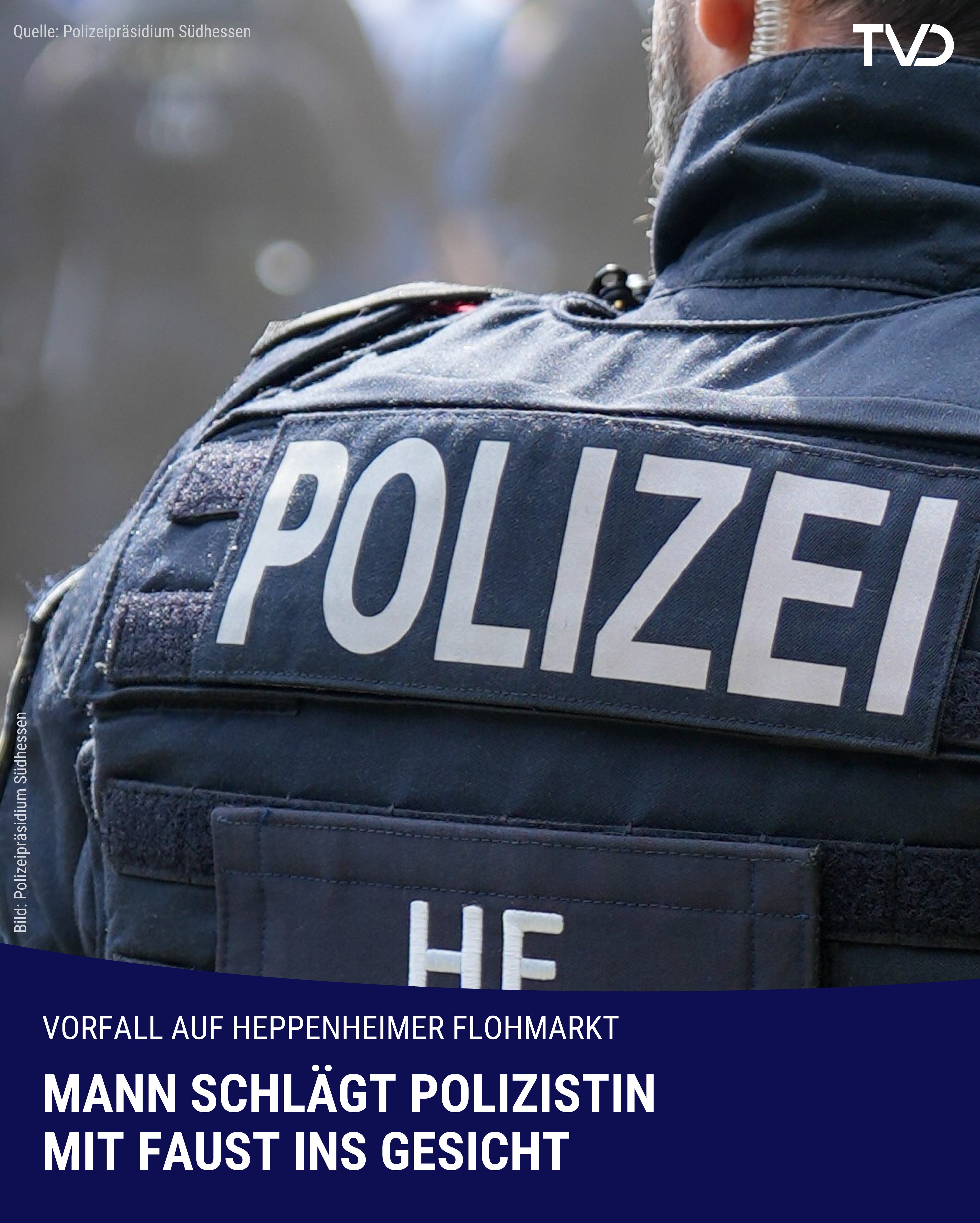 Polizistin in Heppenheim mit Faust ins Gesicht geschlagen