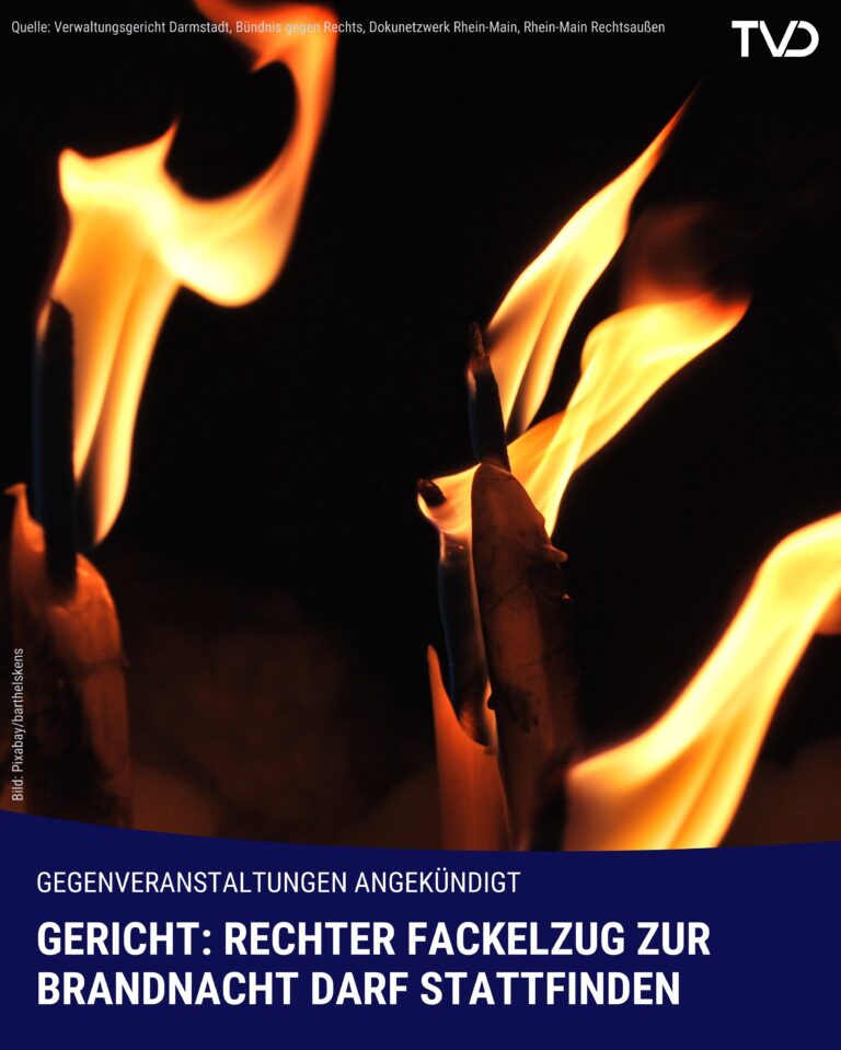 Gericht: Rechter Fackelzug zur Brandnacht darf in Darmstadt stattfinden