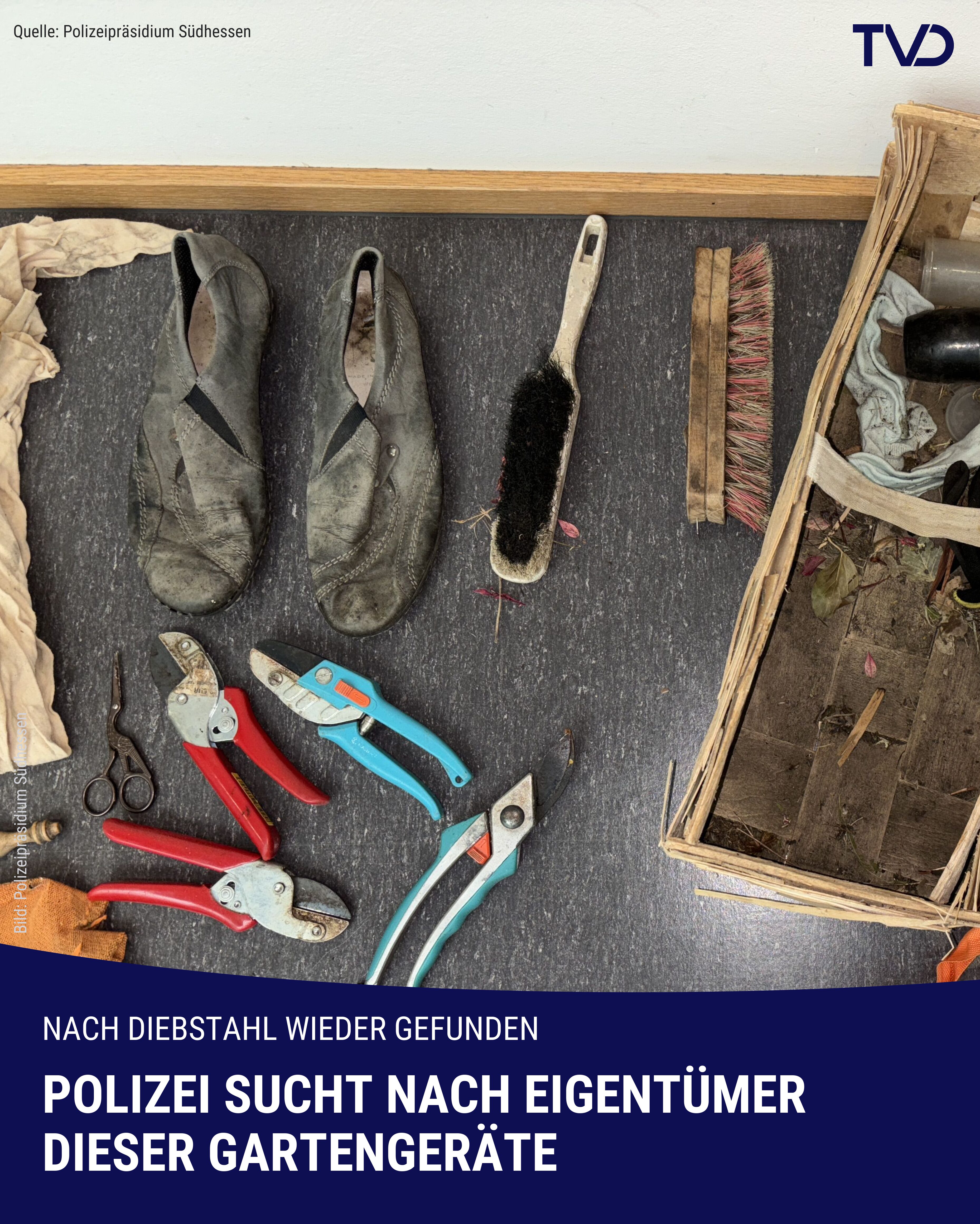 Eigentümer dieser Gartengeräte gesucht