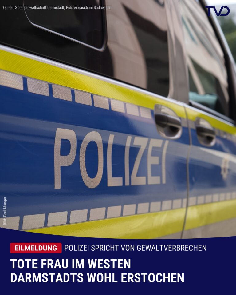 Leichenfund in Darmstadt: Frau wurde offenbar erstochen