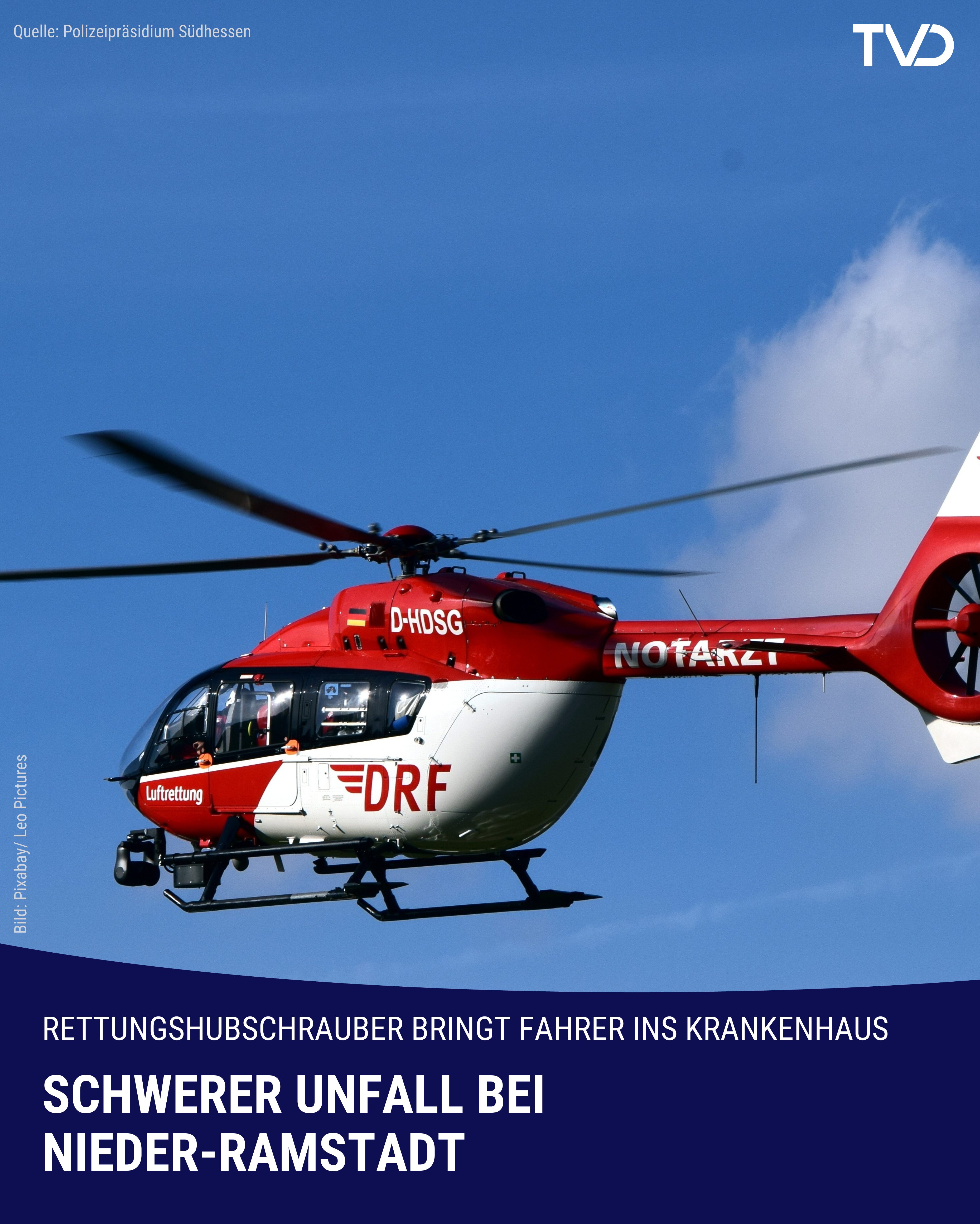 Schwerer Verkehrsunfall bei Nieder-Ramstadt