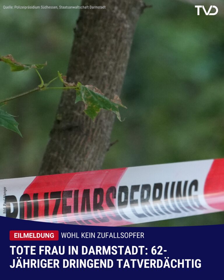 Tote Frau in Darmstadt: 62-jähriger ist dringend Tatverdächtig