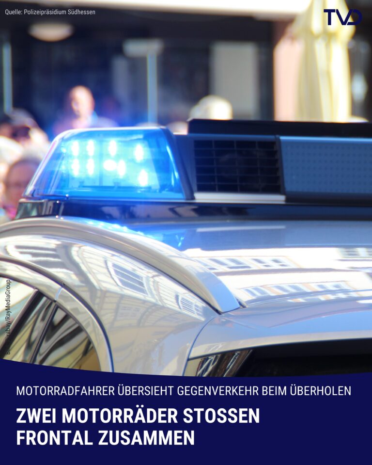 Schwerer Unfall bei Mörlenbach: Zwei Motorräder stoßen frontal zusammen