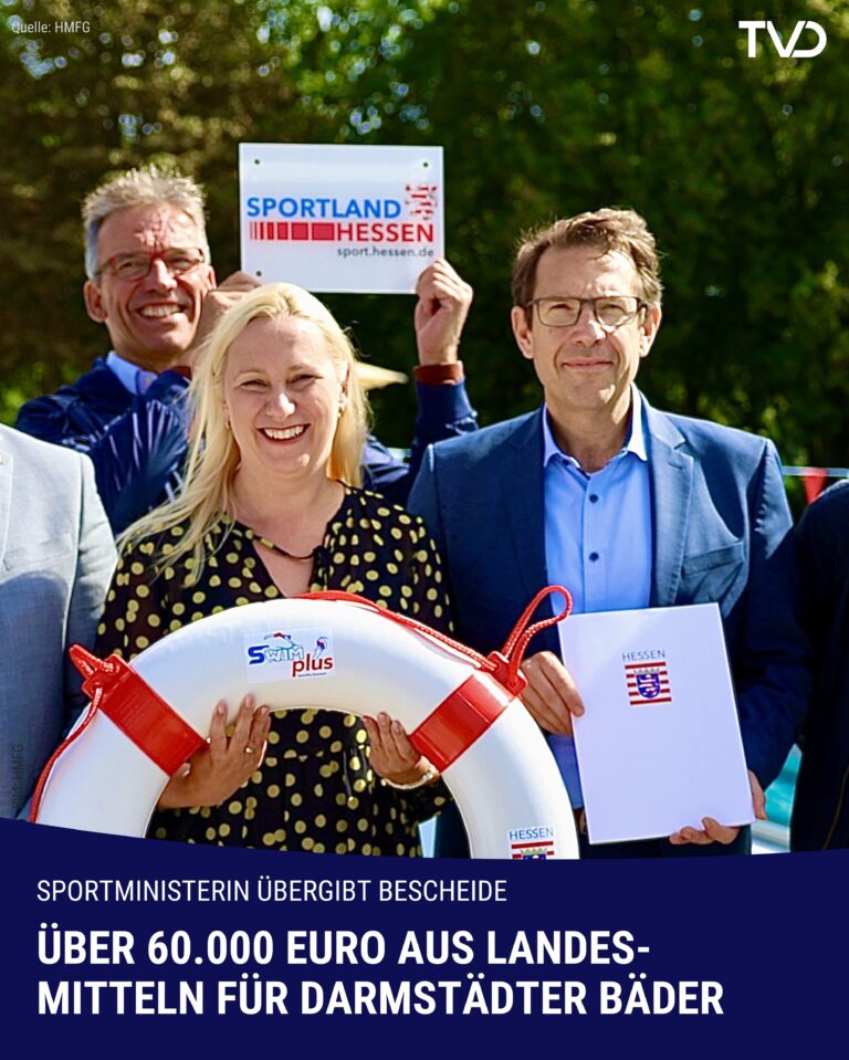 Mehr als 60.000 Euro aus Landesmitteln für Darmstädter Bäder