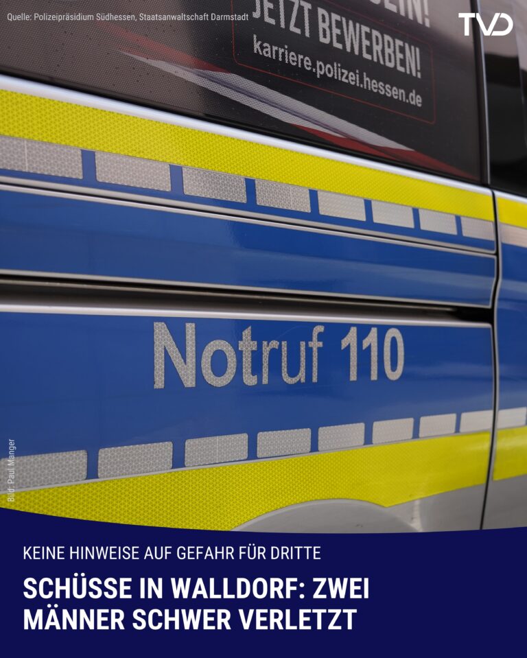 Schüsse in Walldorf: Zwei Männer schwer verletzt