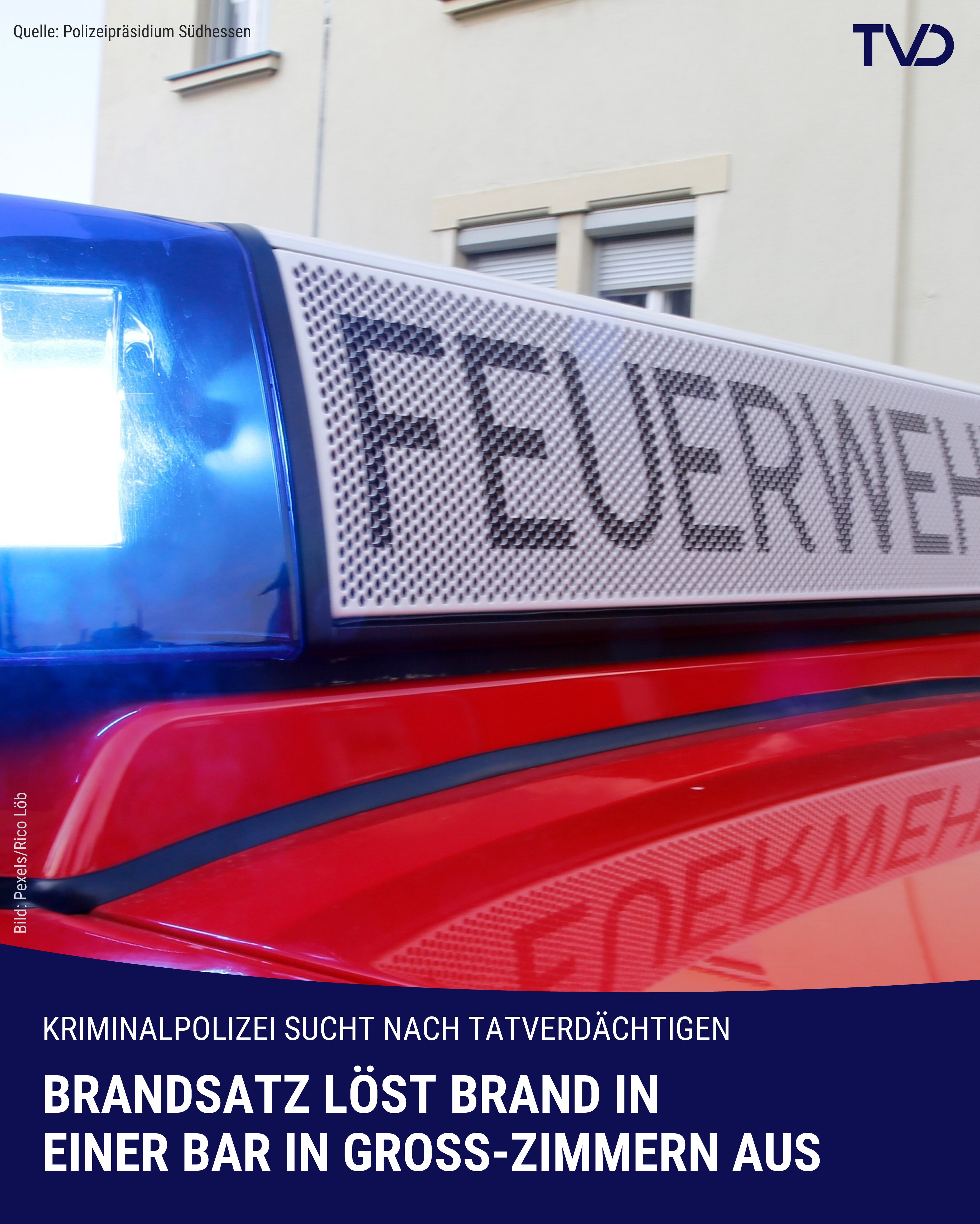 Kriminalpolizei ermittel nach Brand in Groß-Zimmern
