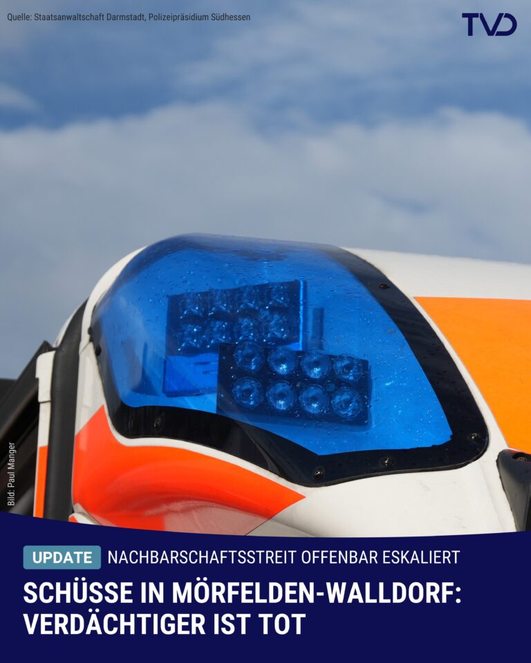 Schüsse in Mörfelden-Walldorf: Tatverdächtiger ist tot
