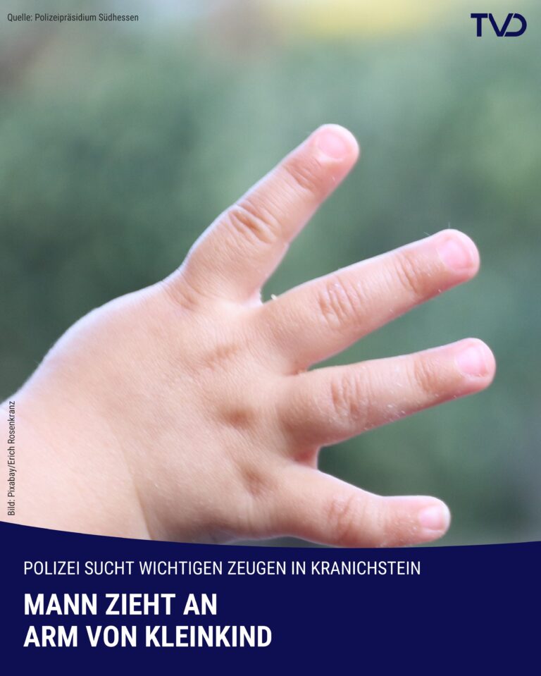 Mann zieht in Kranichstein an Arm von Kleinkind: Polizei sucht Zeugen