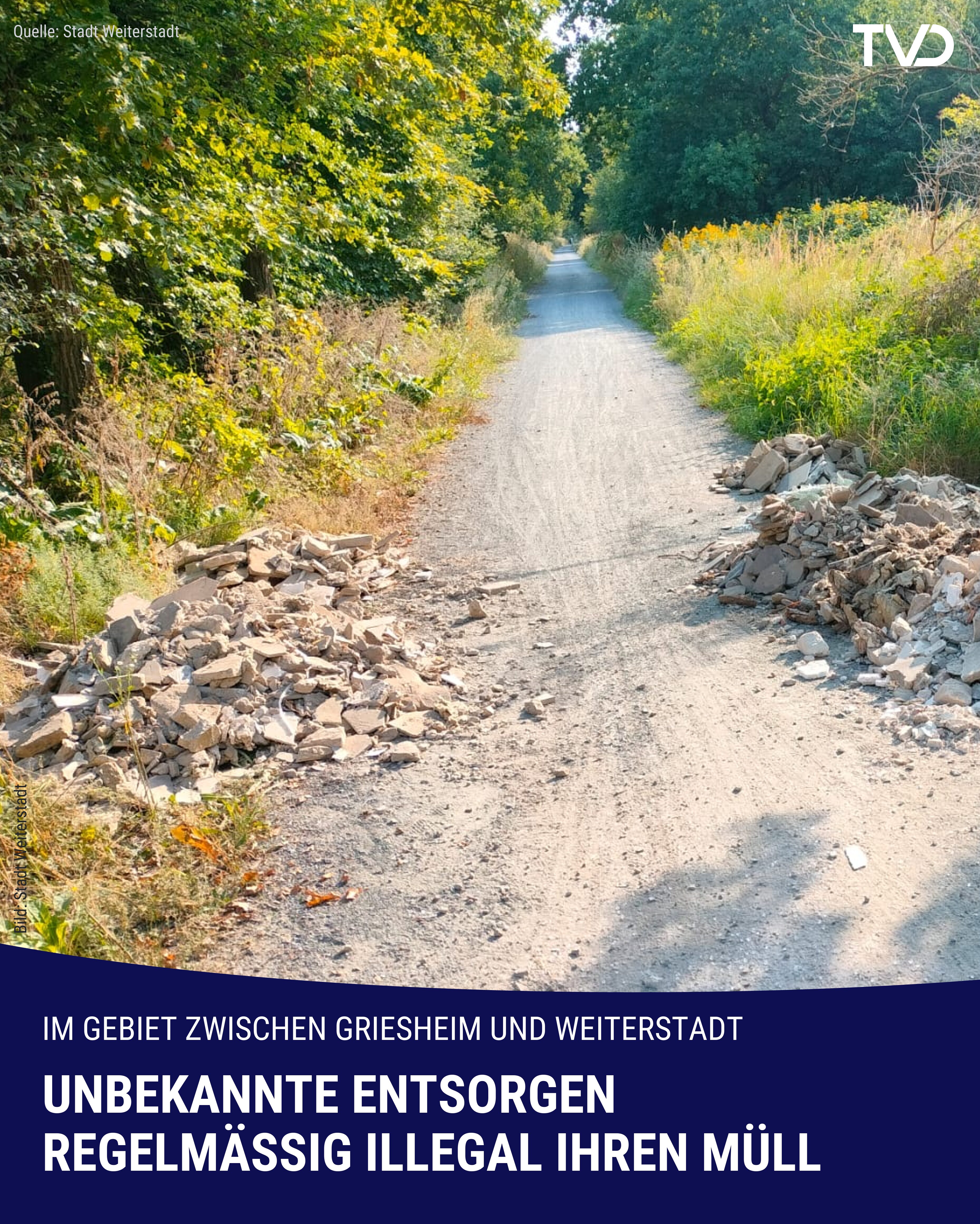 Illegale Müllentsorgung in Griesheim und Weiterstadt