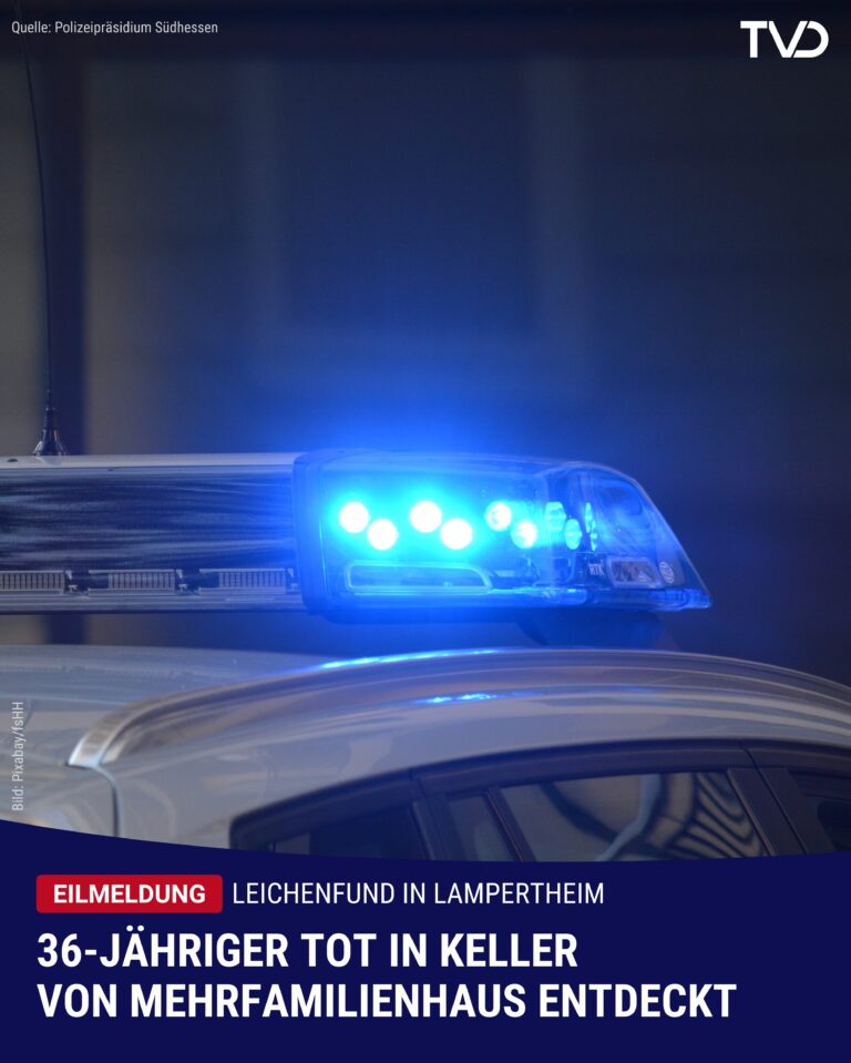 Leichenfund in Lampertheim: 36-Jähriger tot in Keller entdeckt