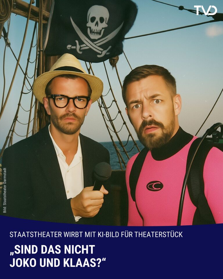 Staatstheater wirbt mit KI-Joko und Klaas für Theaterstück