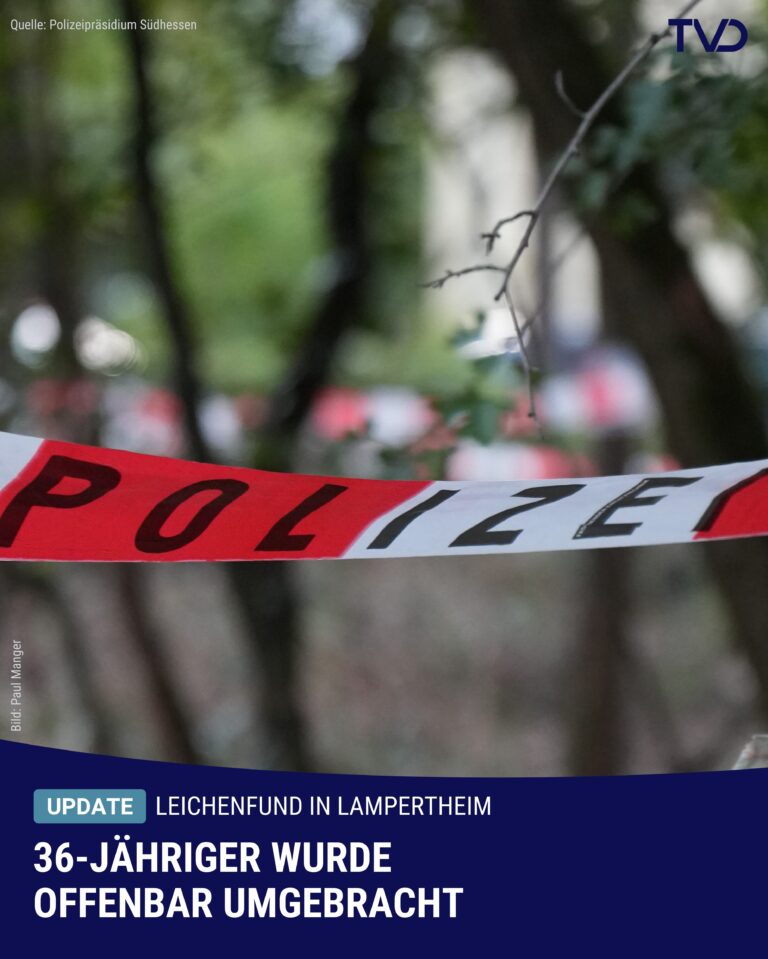 Leichenfund in Lampertheim: 36-Jähriger wurde offenbar getötet