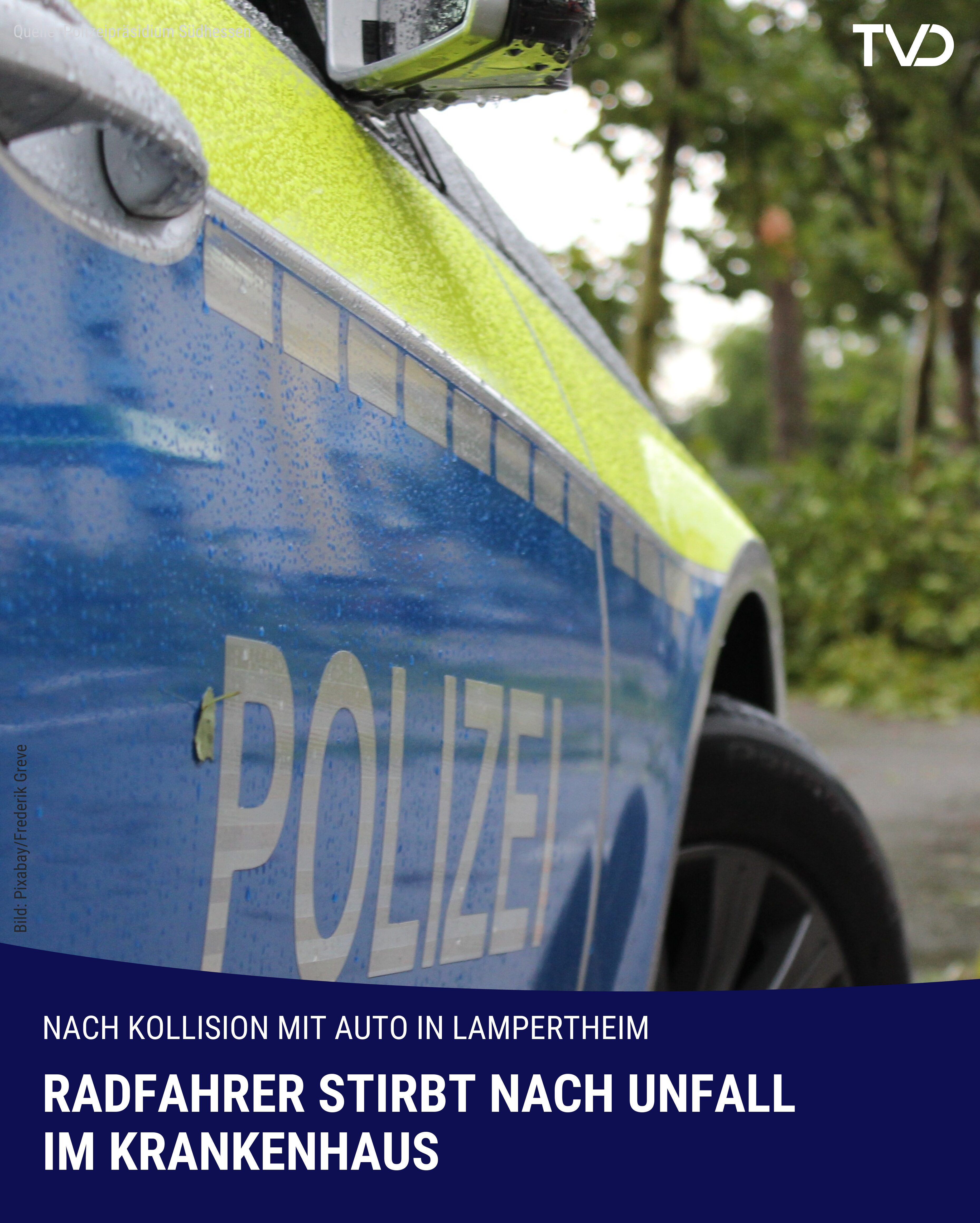 Fahrradfahrer stirbt nach Unfall in Lampertheim