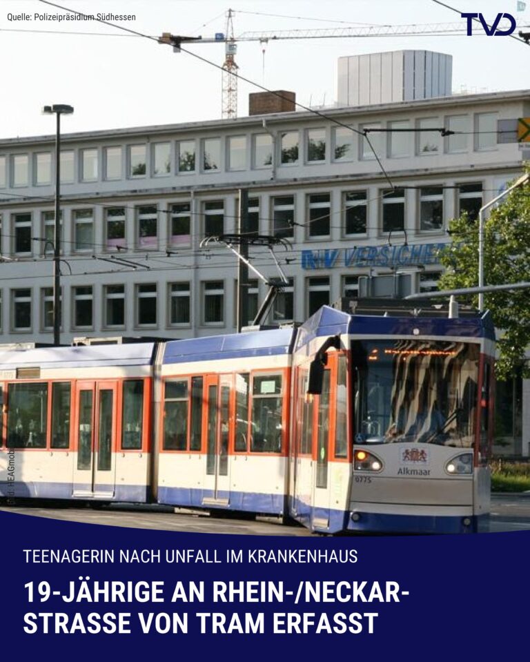 19-Jährige an Rhein-/Neckarstraße von Straßenbahn erfasst