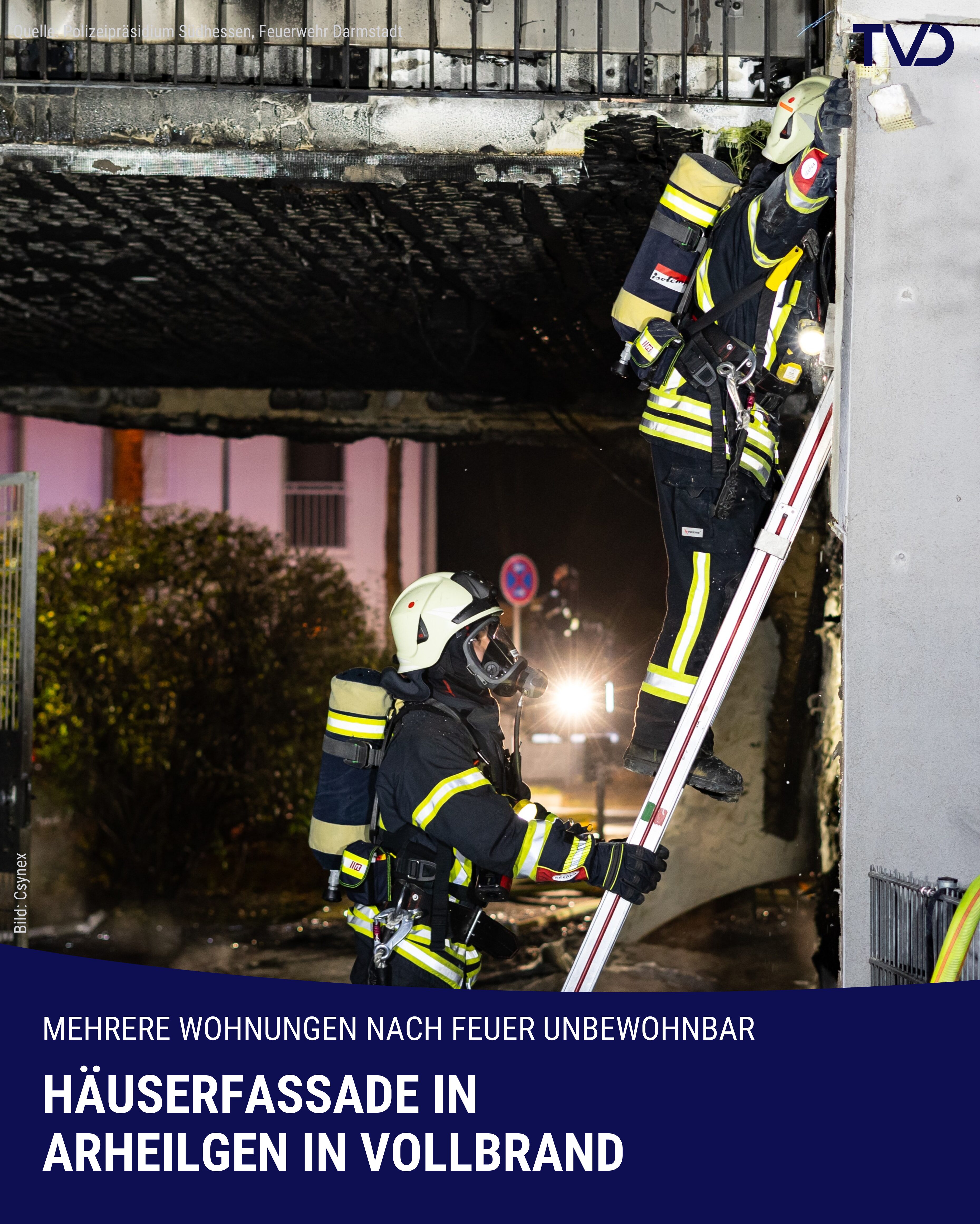 Haus in Arheilgen in Vollbrand: Mehrere Wohnungen unbewohnbar