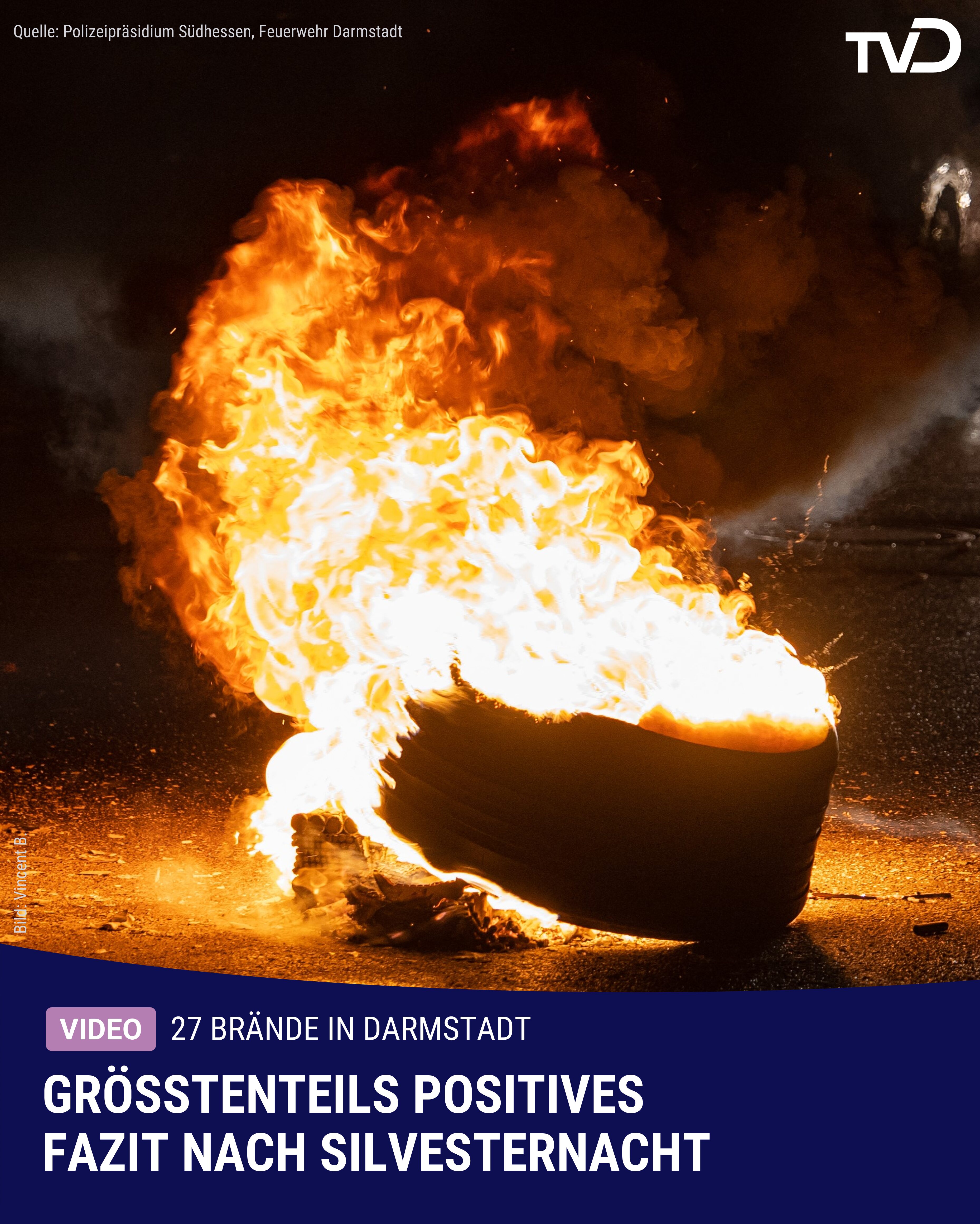 Silvester in Darmstadt größtenteils ruhig