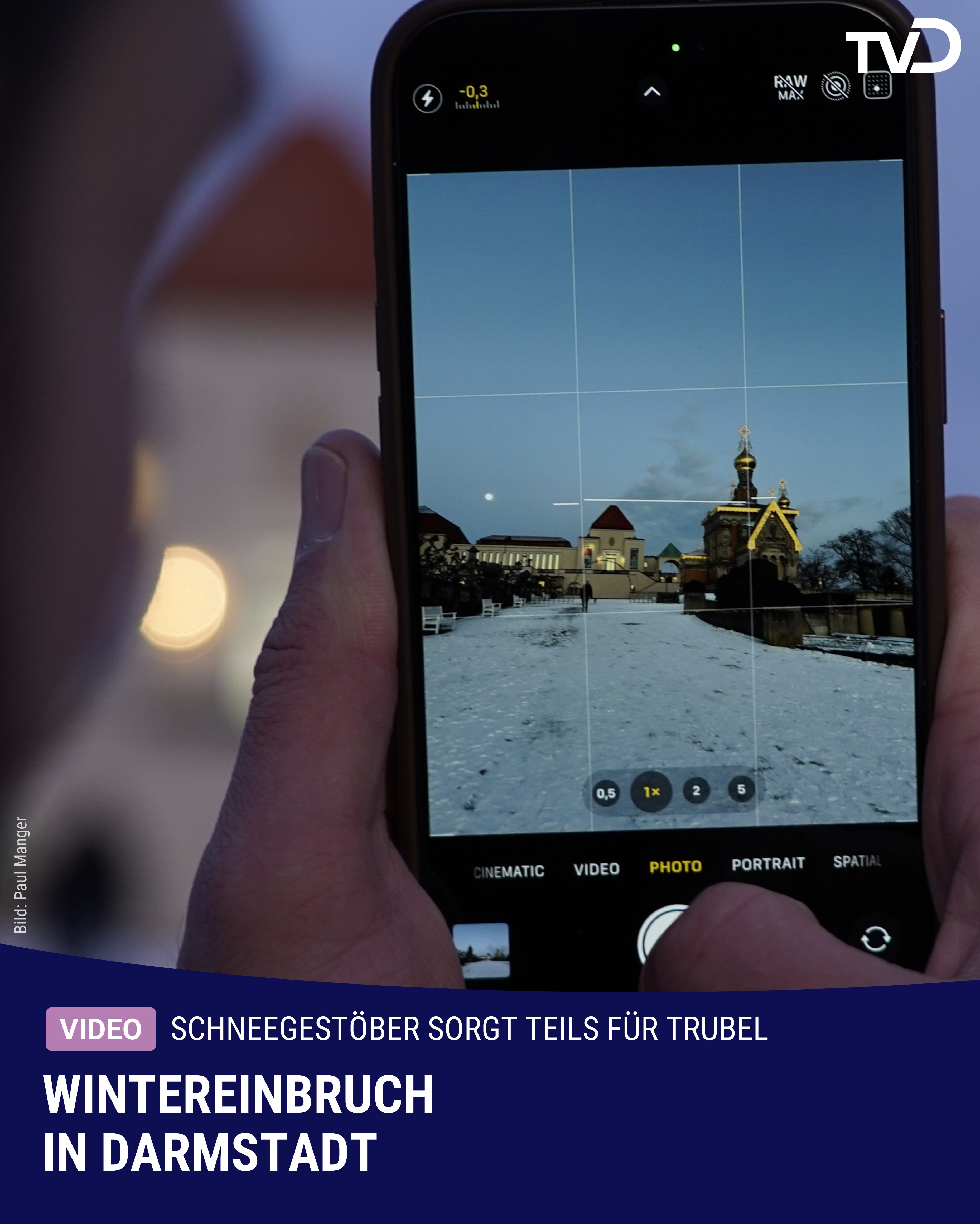 Wintereinbruch in Darmstadt