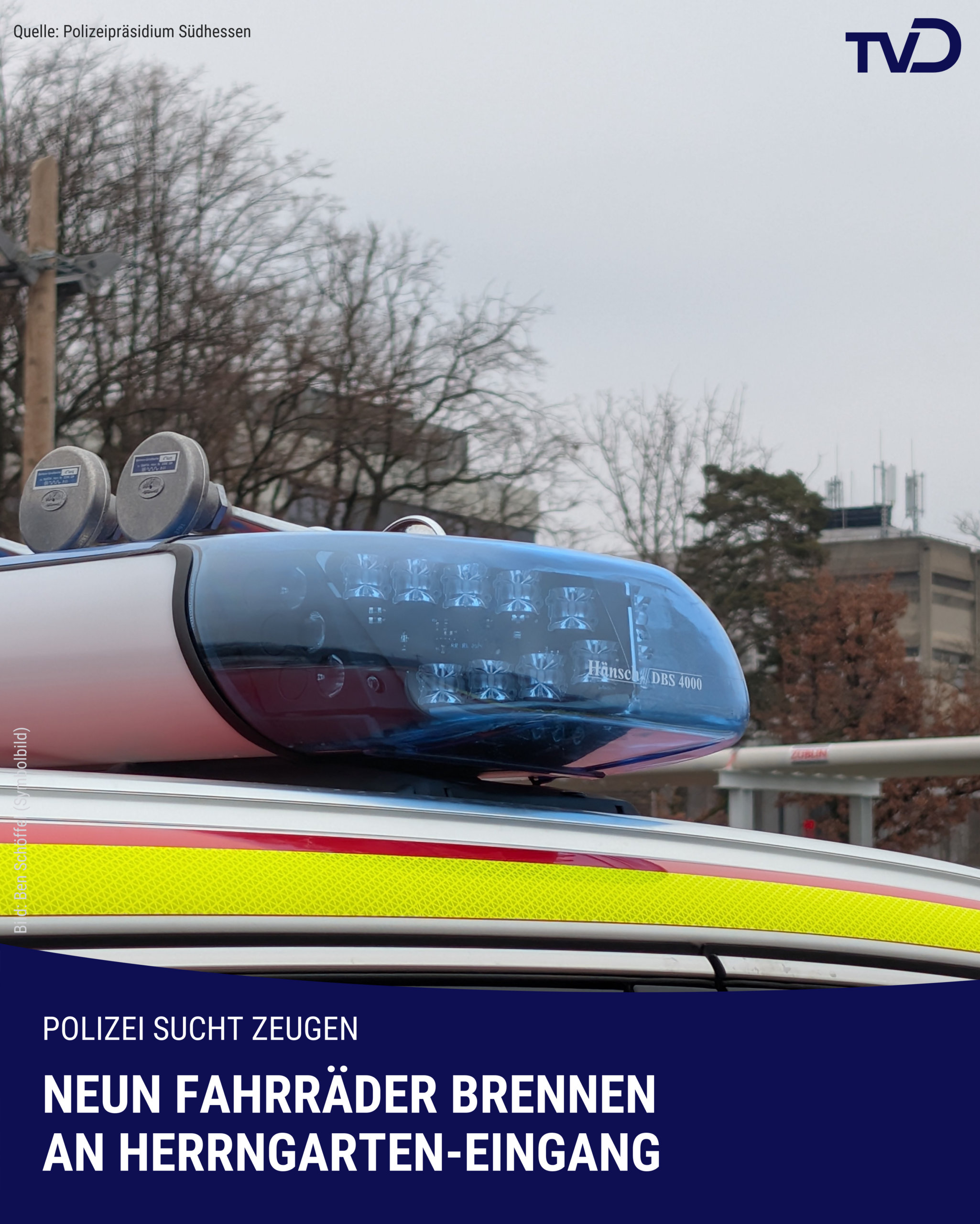 Mehrere Leih-Fahrräder brennen an Herrngarten-Eingang