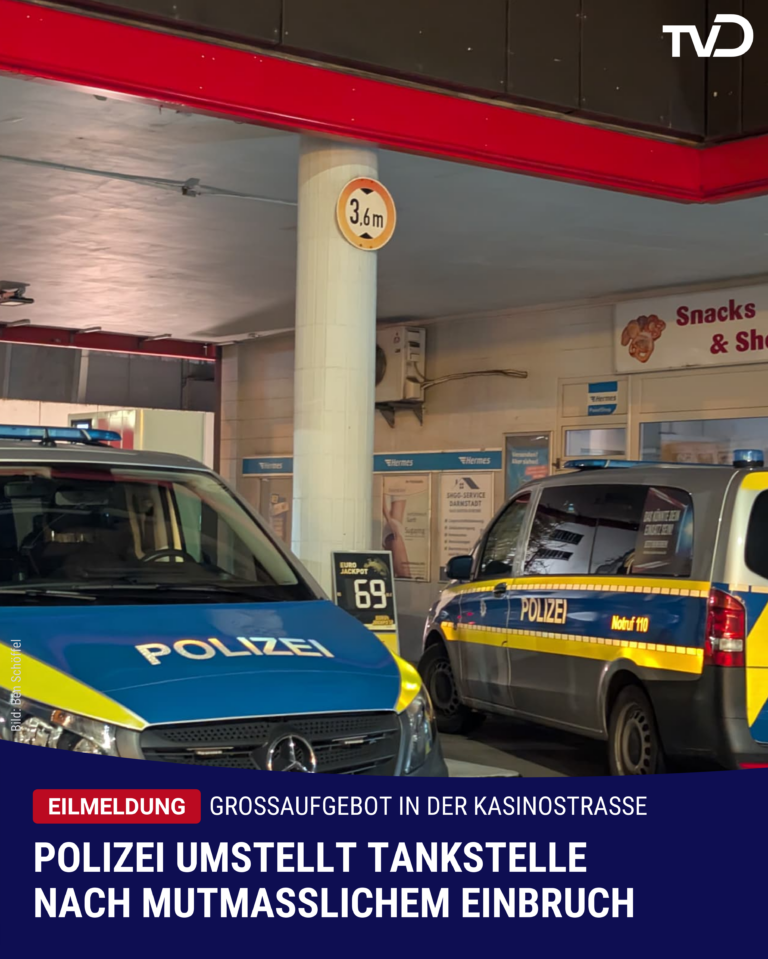 Polizei umstellt Tankstelle – versuchter Einbruch in Kasinostraße
